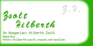 zsolt hilberth business card